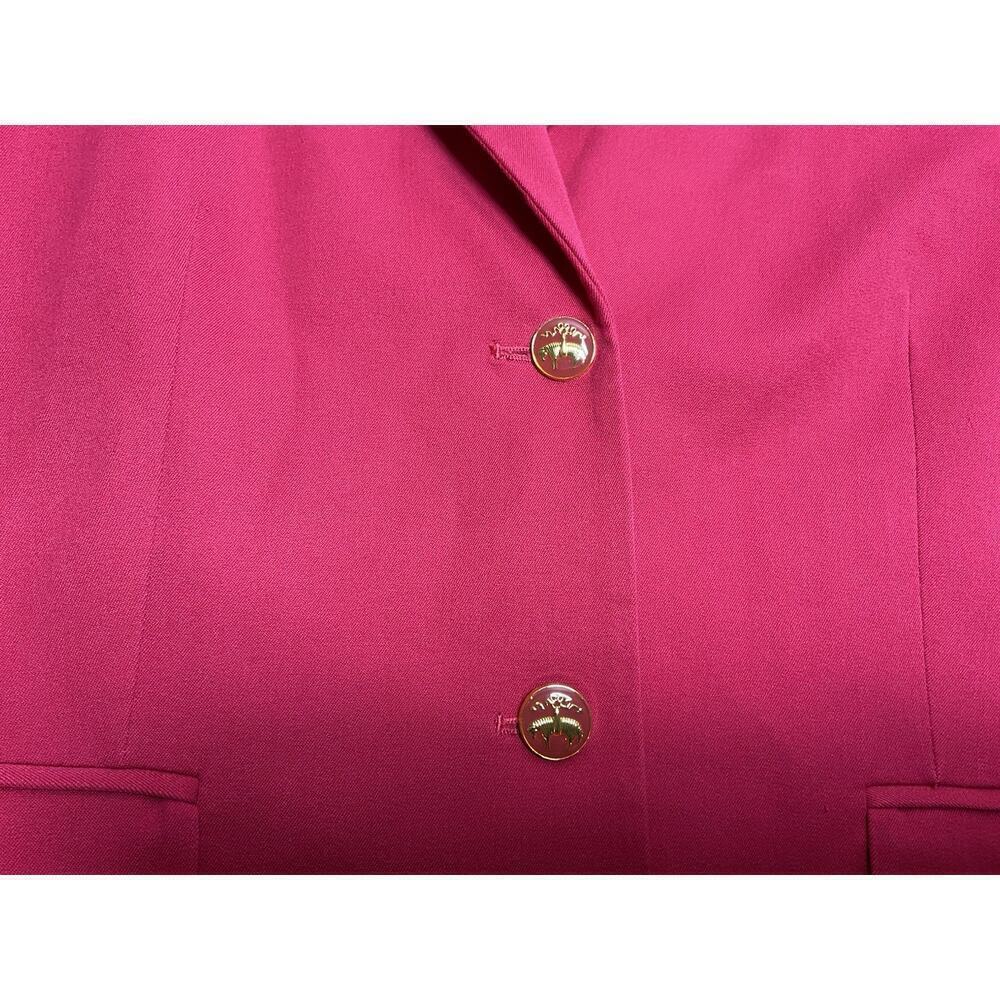 BROOKS BROTHERS Red Fleece Women's Red Cotton Viscose Stretch Blazer Size 12 - Picture 10 of 16